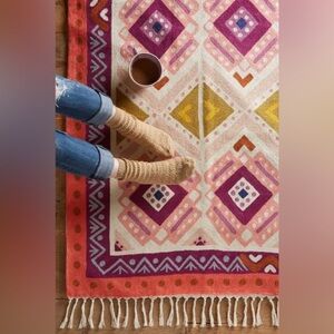 Anthropologie Kaleidoscopic Blooms Rug 5x7